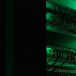 Server rack in a data centre