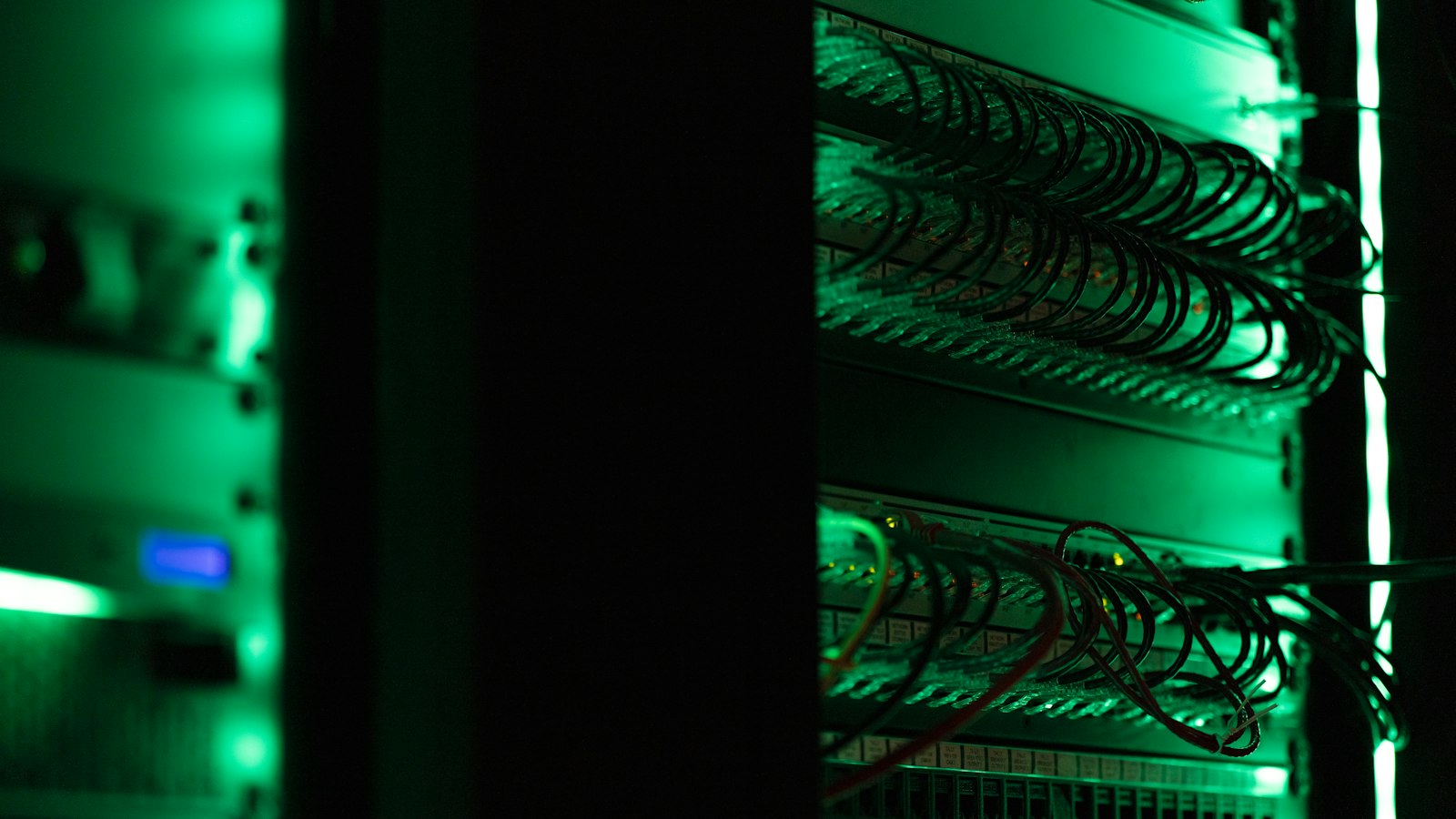 Server rack in a data centre